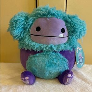 NWT 8” Buna the purple and blue Bigfoot Squishmallow